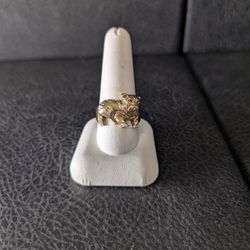 10kt YG Bull Dog Ring