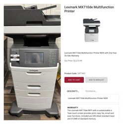 Lexmark MX710de Multifunction Printer 