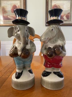 Rare, Vintage 1964 Jim Beam Political Decanters