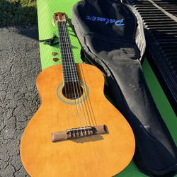 Palmer Acoustic Guitar With Case And Extras