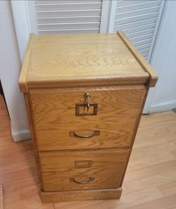 Wooden filing cabinet