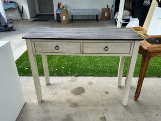 vintage table with drawers