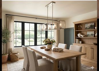 Large modern light fixture with Glass Shades