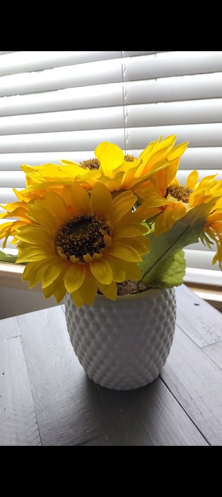 Ceramic Pot With Faux Flowers