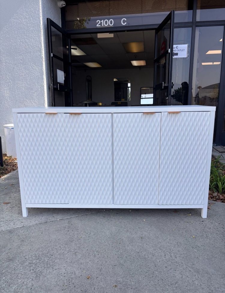 New In Box - New Wooden Buffet Cabinet w/ Adjustable Shelves Storage