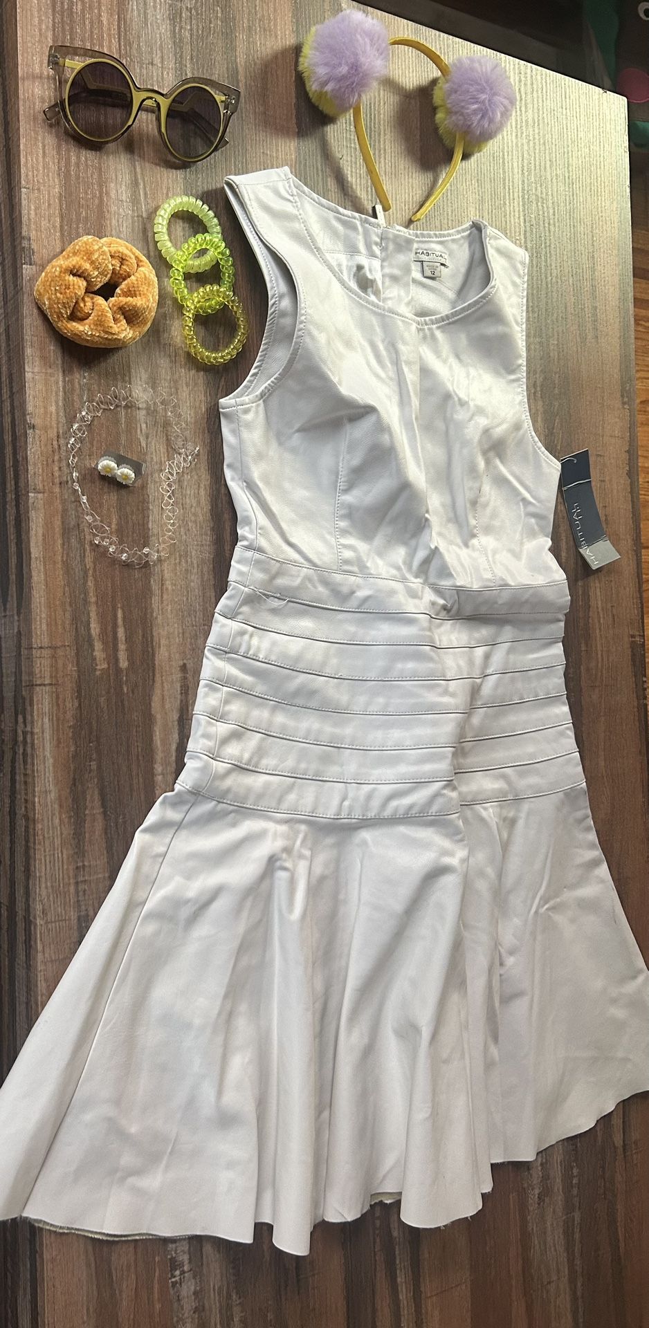 Girls White Dress Size 12