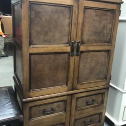 Brown Armoire Tv Stand  