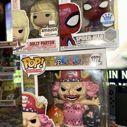 Funko Pop Lot Bundle One Piece Dolly Parton Marvel Spiderman 