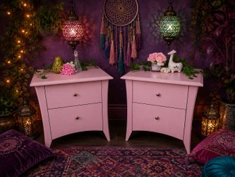 Vintage Light Pink Nightstands