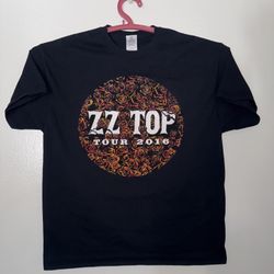 ZZ Top 2016 Concert Tour T-Shirt Size XL Gildan Official Band Merch Graphic Tee.