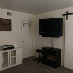 White End Tables Shelves Entertainment Stand 