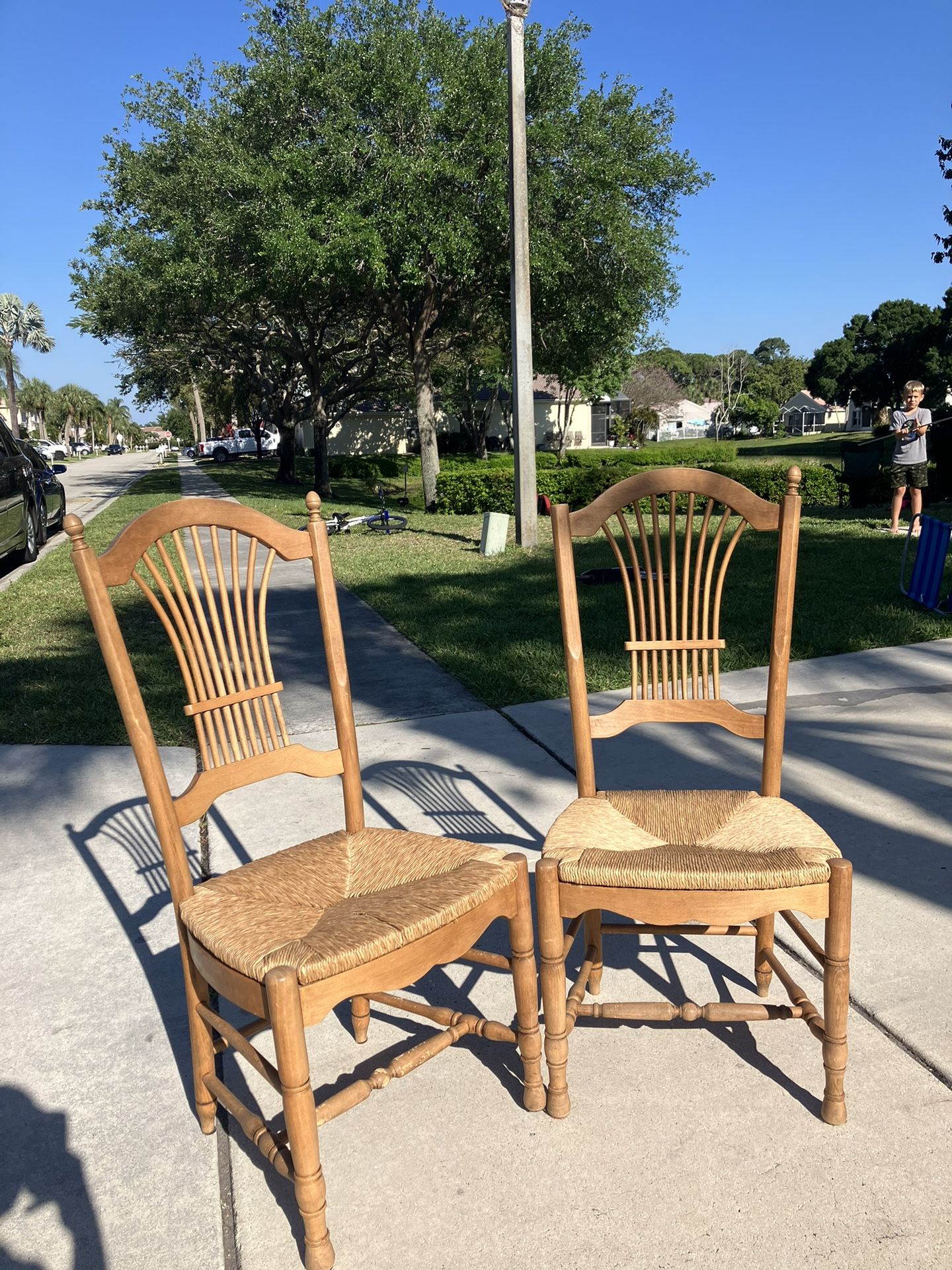 2 Wooden Chairs