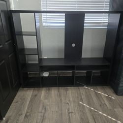 Ikea Black  entertainment center 