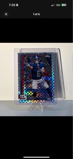 2025 Topps Chrome Jaxson Dart #306 New York Giants (RC) NFL Football Card