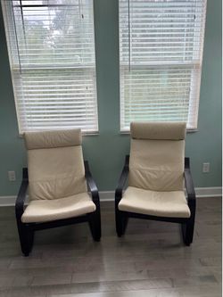 Leather Armchairs IKEA POANG