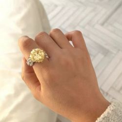 Crystal antique ring sterling silver
