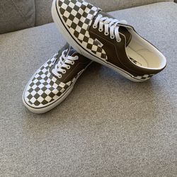 Green Checkered Vans Size 10.5