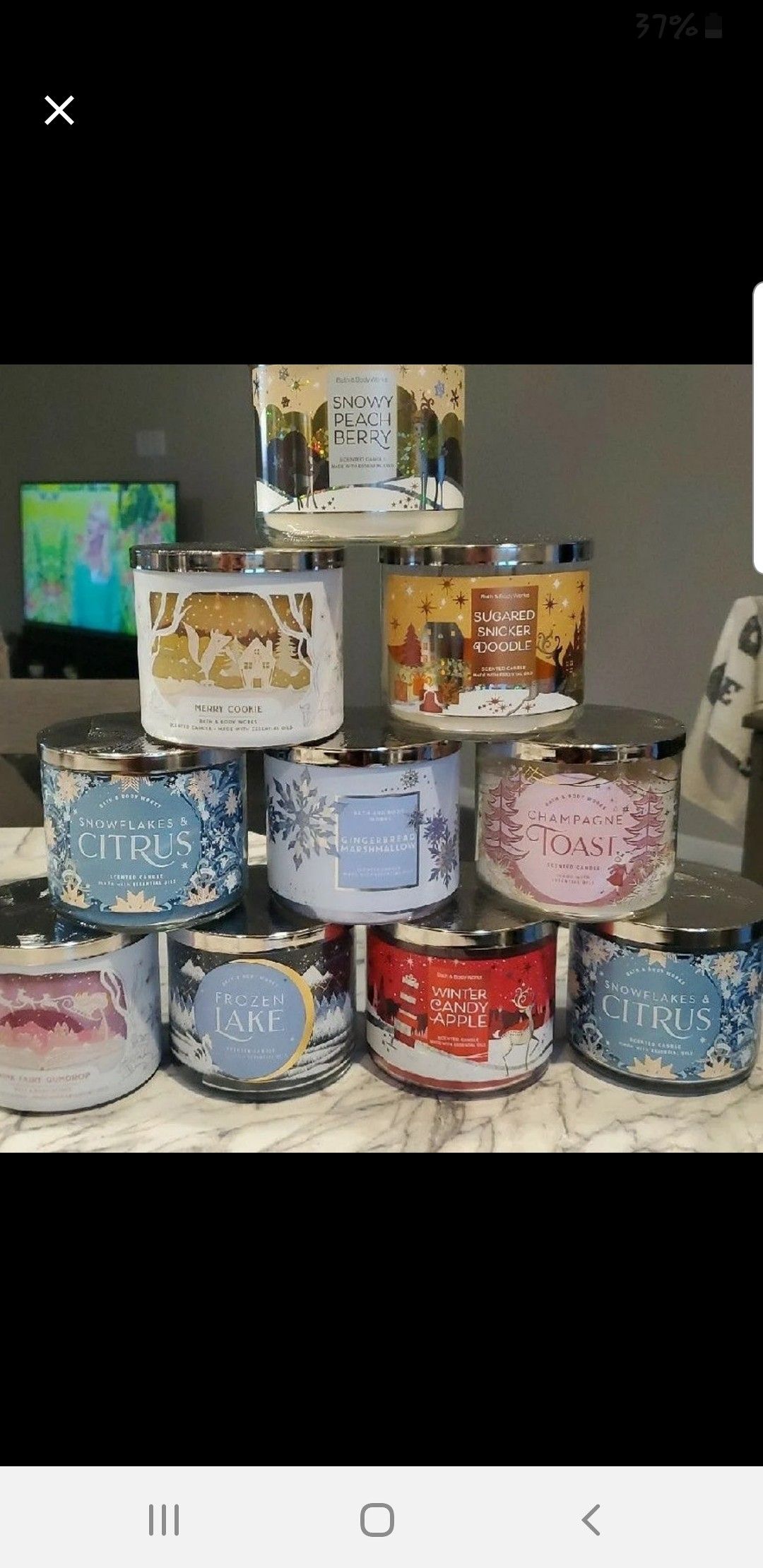 Bath and Body Works 3 Wick Candles