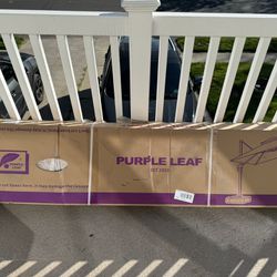 Purple Leaf 10x10 Cantilever Umbrella Brand New Unused In Original Shipping Box!