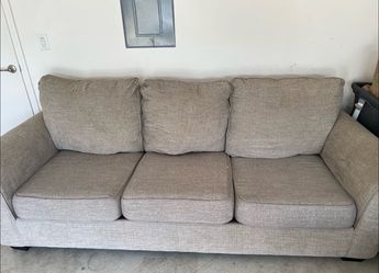 Gray 3-Seat Upholstered Sofa