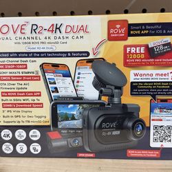 NEW! ROVE R2-4K DUAL Dash Cam Front and Rear