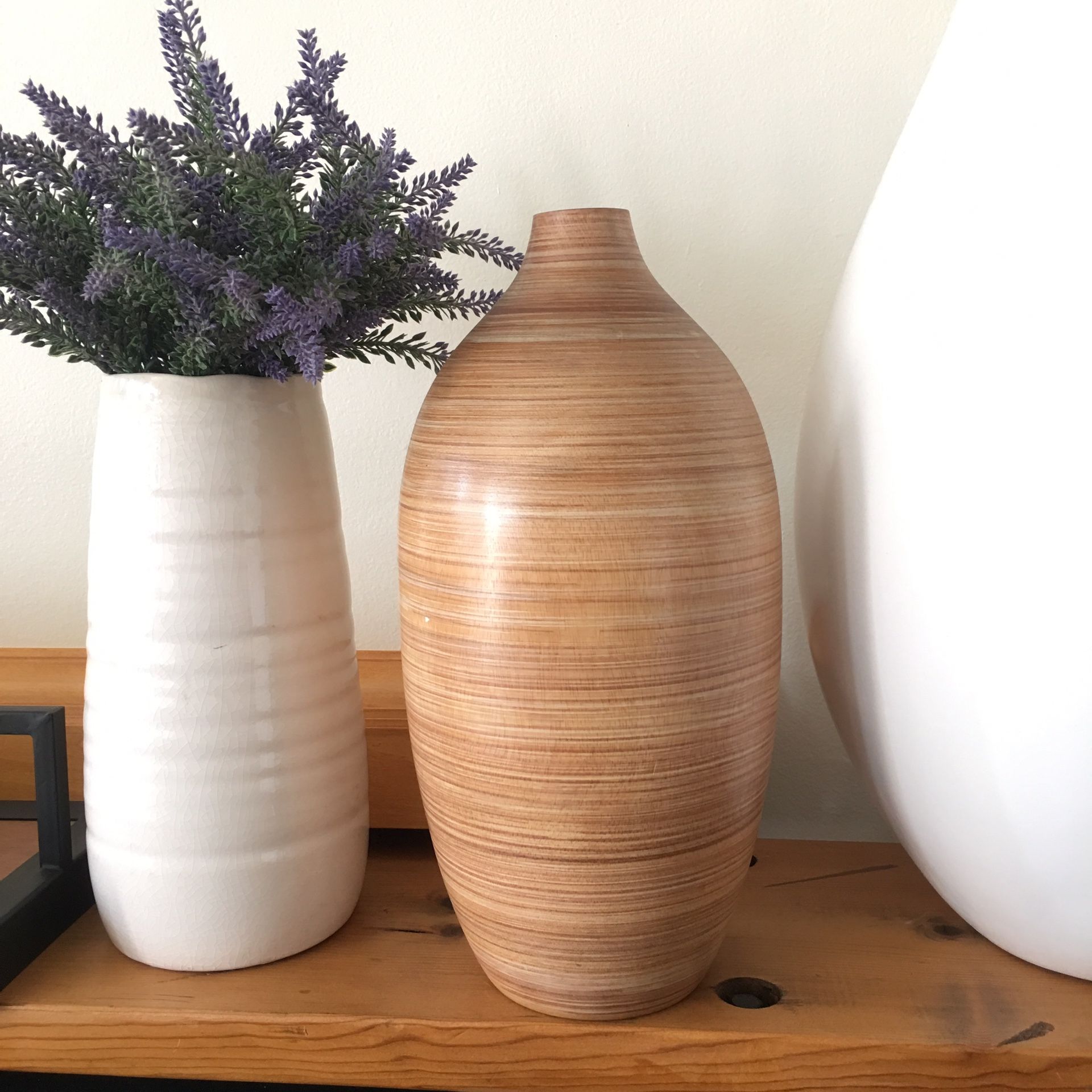 crate and barrel wooden vase