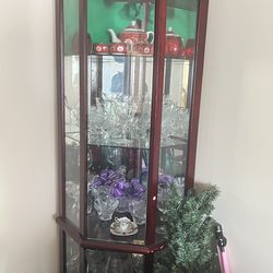 Tall Glass corner Cabinets