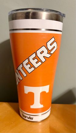 Tervis 30 oz Insulated Stainless Steel Tumbler Orange Tennessee Volunteers Lid