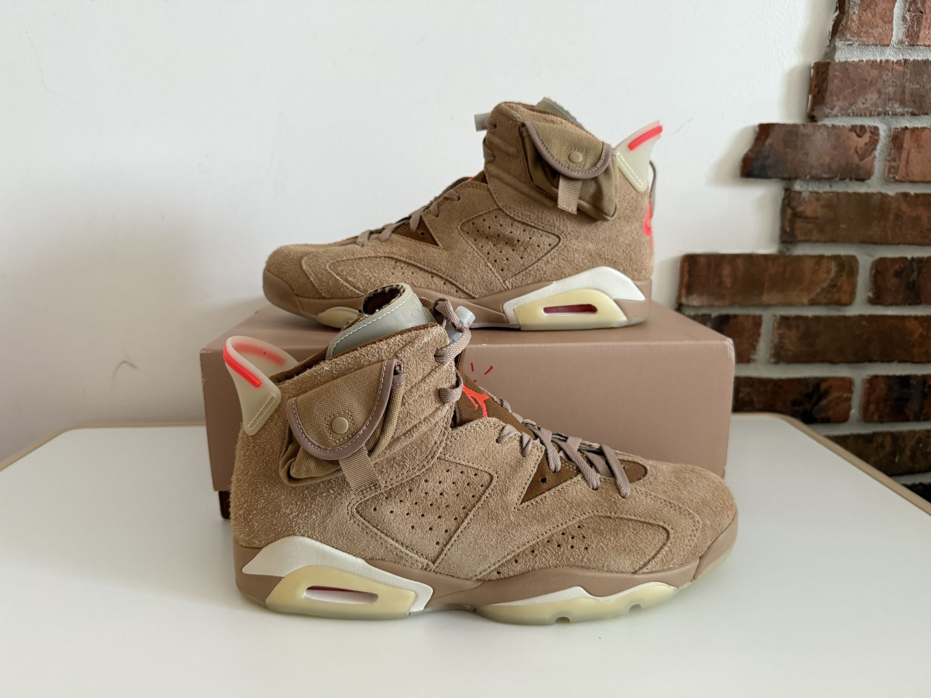 Air Jordan 6 Travis Scott Cactus Jack British Khaki Size 11.5