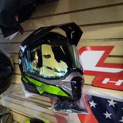 Size large brand new Full Face Dual Sport Motorcycle Helmet