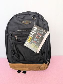 Maestro Suede Bottom Backpack With Overstuffed Extension - New