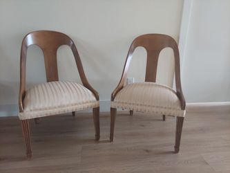 A pair of  whimsical side chairs