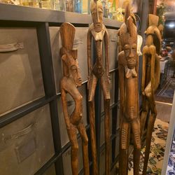 Senufo-style sculptures  325.00 or 100.00 for each