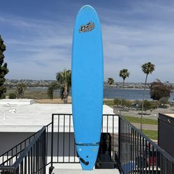9’ BZ Foam Begginer Longboard Surfboard w/ fins and leash included!