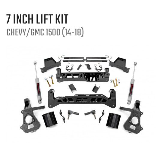 Chevy/ GMC 1500 14+18.  7" Suspension Lift Kit Rough Country W/shocks  Instalation Available FINANCING AVAILABLE 