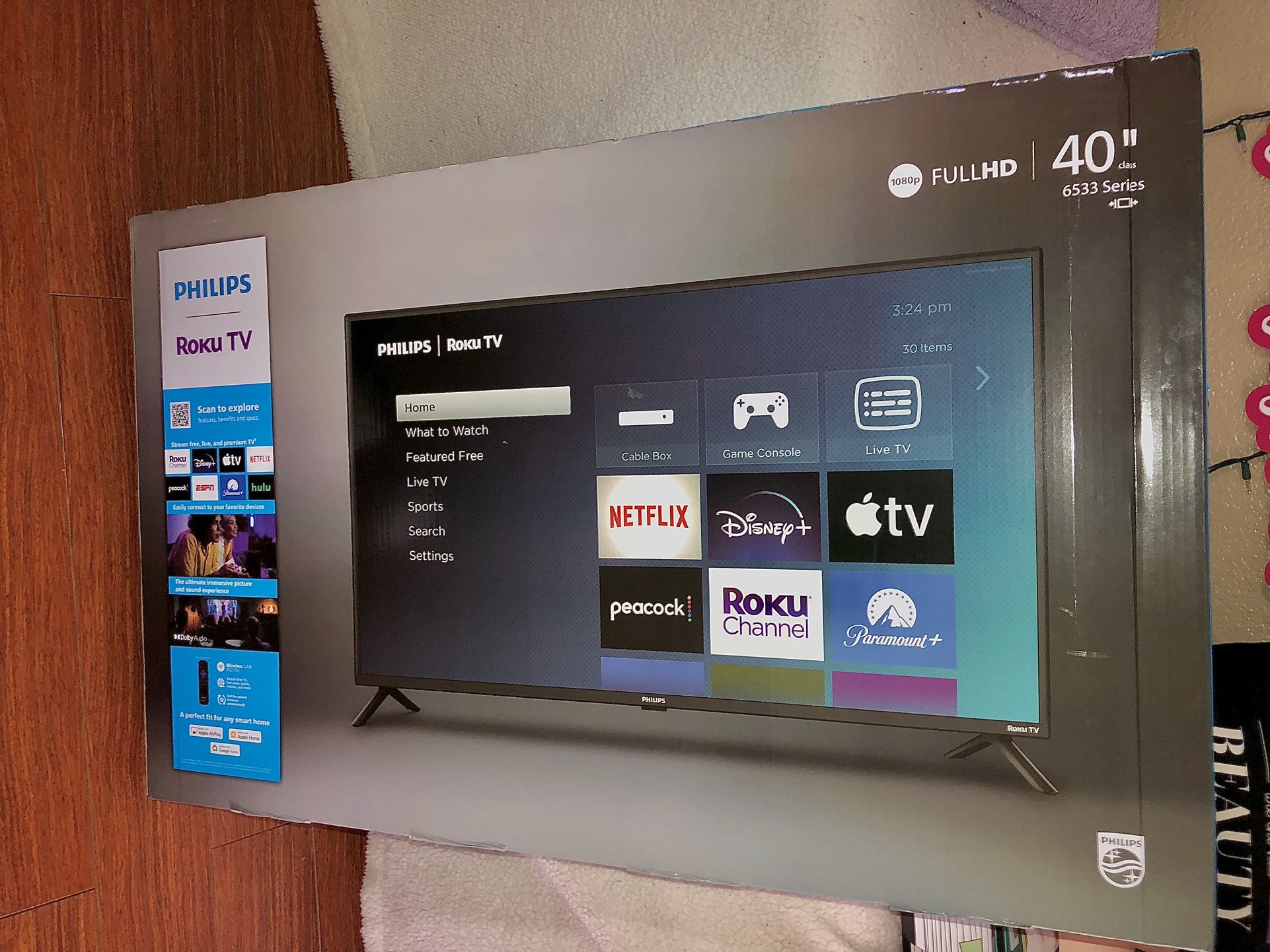 PHILIPS ROKU TV 40inch FULL HD 1080P WITH REMOTE