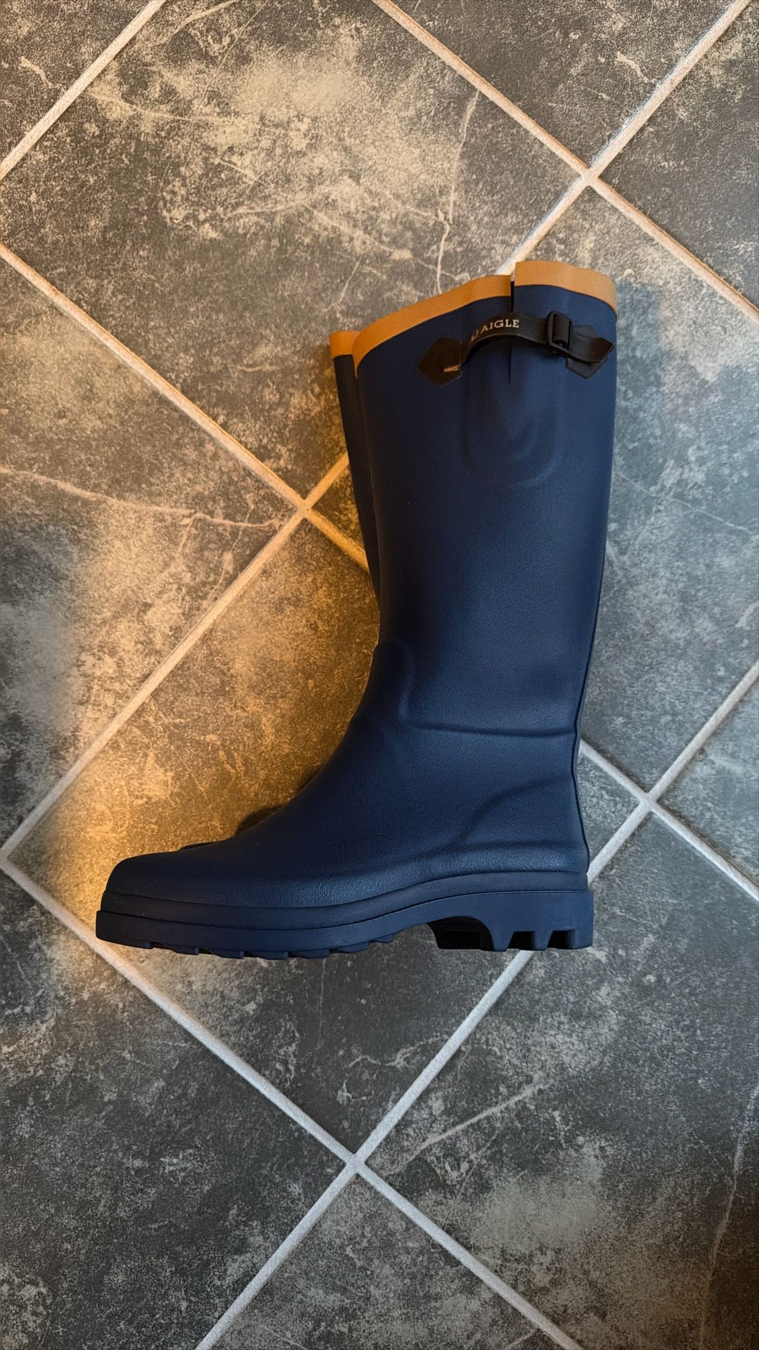Aigle Navy Blue Rain Boots Size 7.5 Made In France