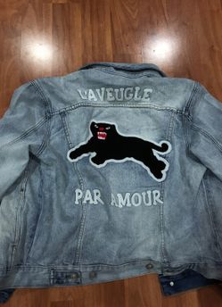 Gucci panther denim jacket sale