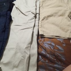 Boys 7 Pair Uniform Size 10 Shorts Size 8 Long Pants 7 For $35 