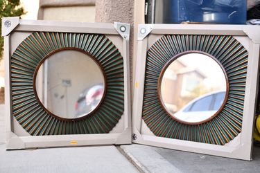 Two Round Mirrors Set