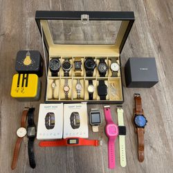 Watch Collection Including Apple, Fossil,  Caravelve, Invicta, Timex and More