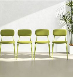 ✅ NEW 4-GREEN CHAIRS
