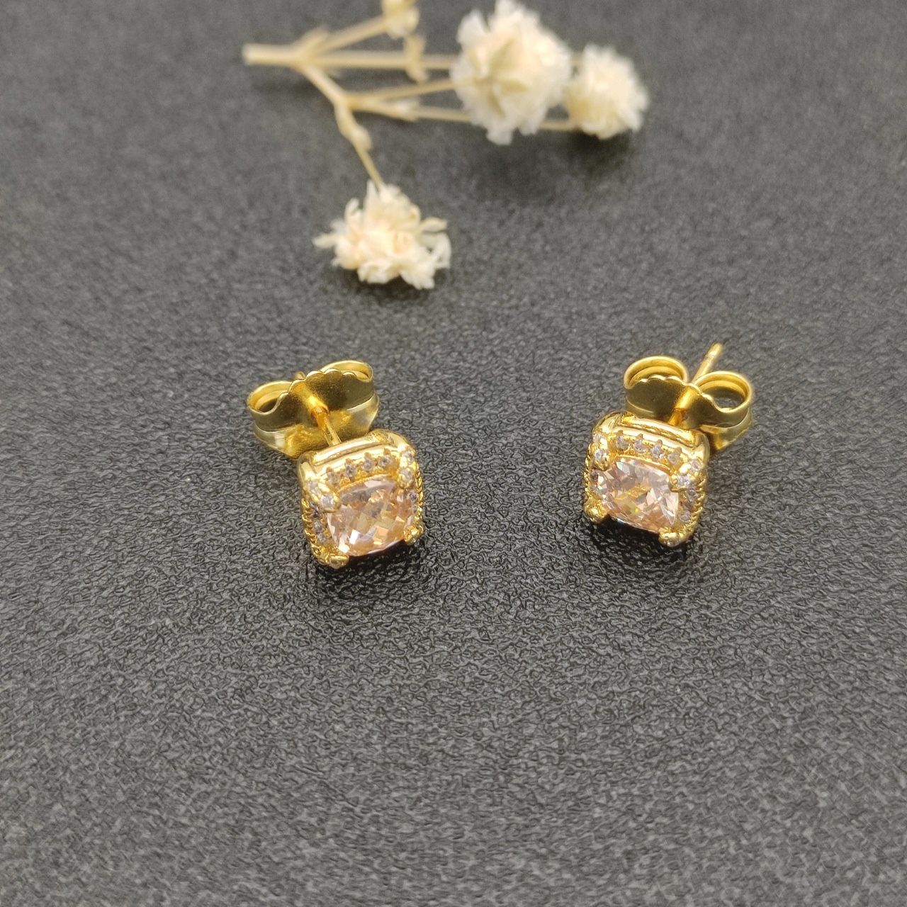 David Yurman Petite Chatelaine Pavé Bezel Stud Earrings
