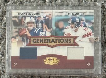 Peyton/Eli Manning dual patch card