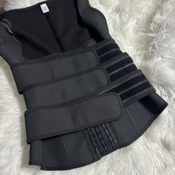 FeelinGirl Waist Trainer for Women Latex Waist Trainers Vest Plus Size Waist Cincher Corset 3 Belts Hooks Steel Bones