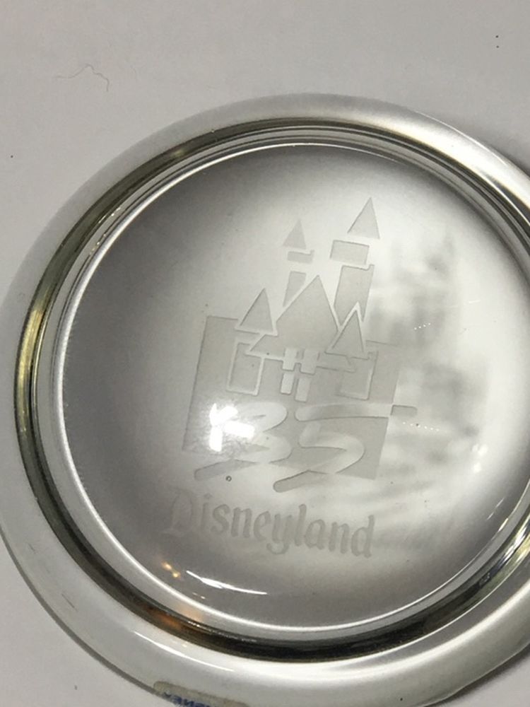 Disney 35th Year Anniversary Glass Paperweight HTF