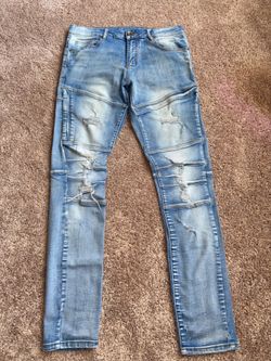 Crysp Denim Skinny Jeans | Men’s Size 32 | Light Wash Distressed