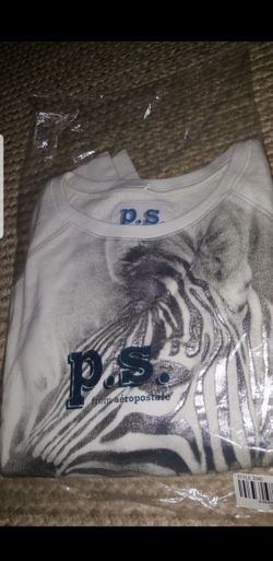 Brand New - PS Girls White Zebra Long Sleeved Shirt - Size girls 12