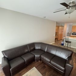 Leather Sectional Couch (FREE DELIVERY) 
