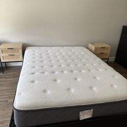 Queen Bed and Bed Frame with Storage